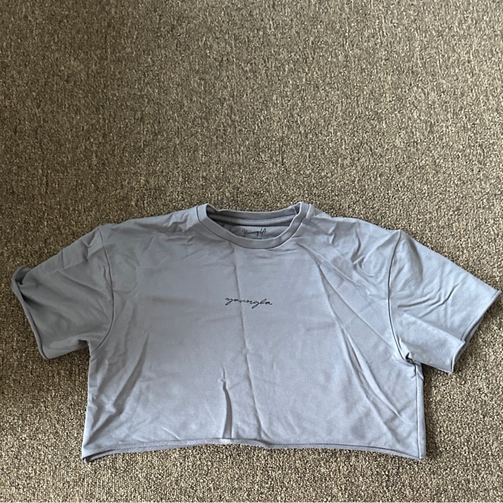 YoungLA Light Blue/Purple Crop Top
